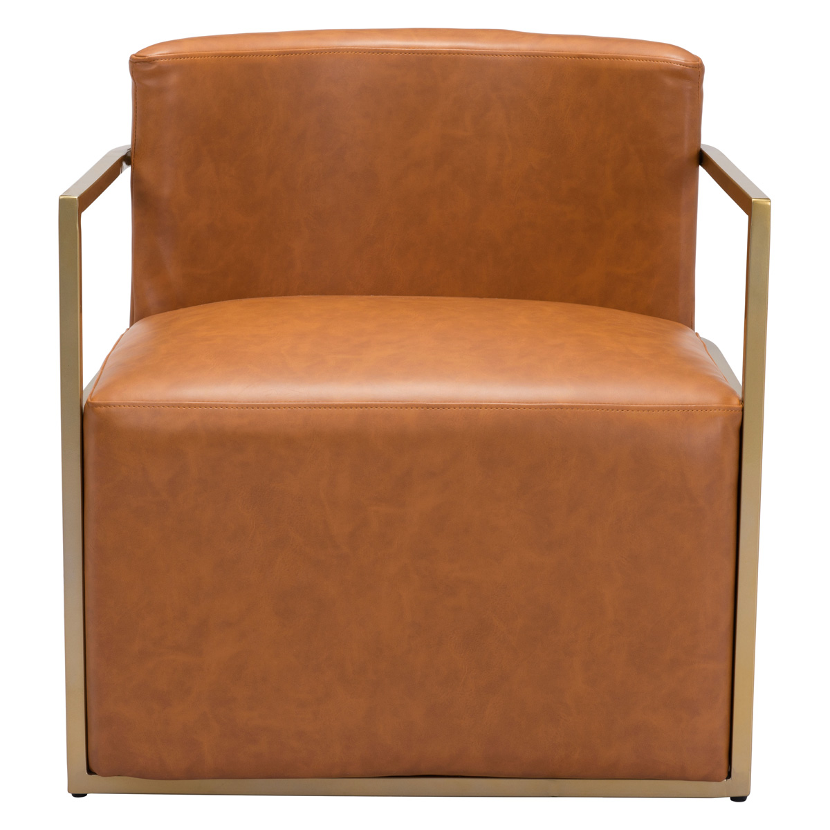 ZUO™ Xander Accent Chair - Brown/Gold