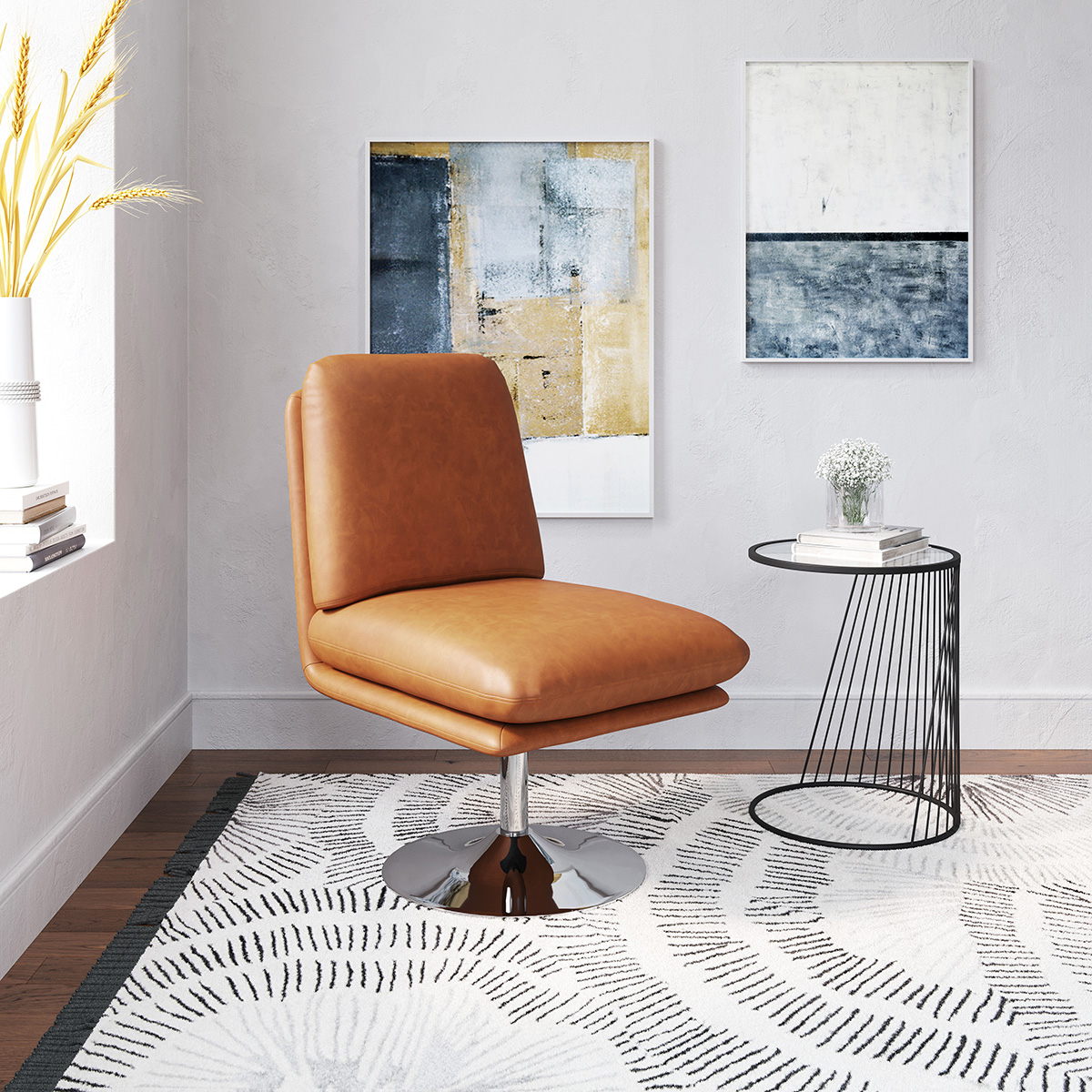 ZUO™ Rory Accent Chair - Brown/Silver