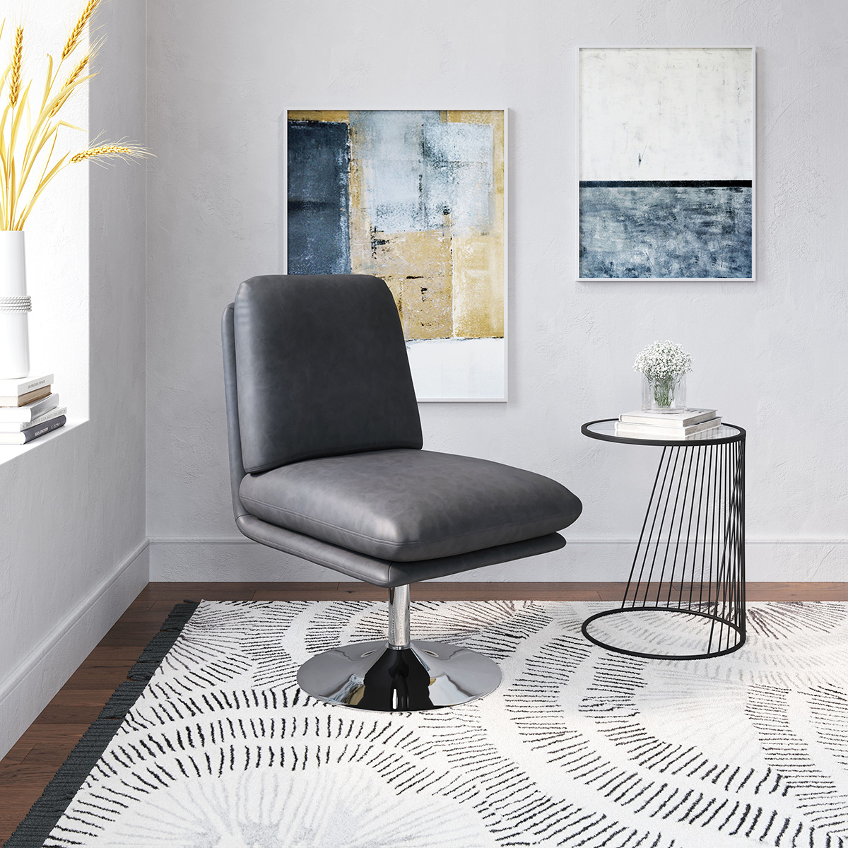 ZUO™ Rory Accent Chair - Gray/Silver