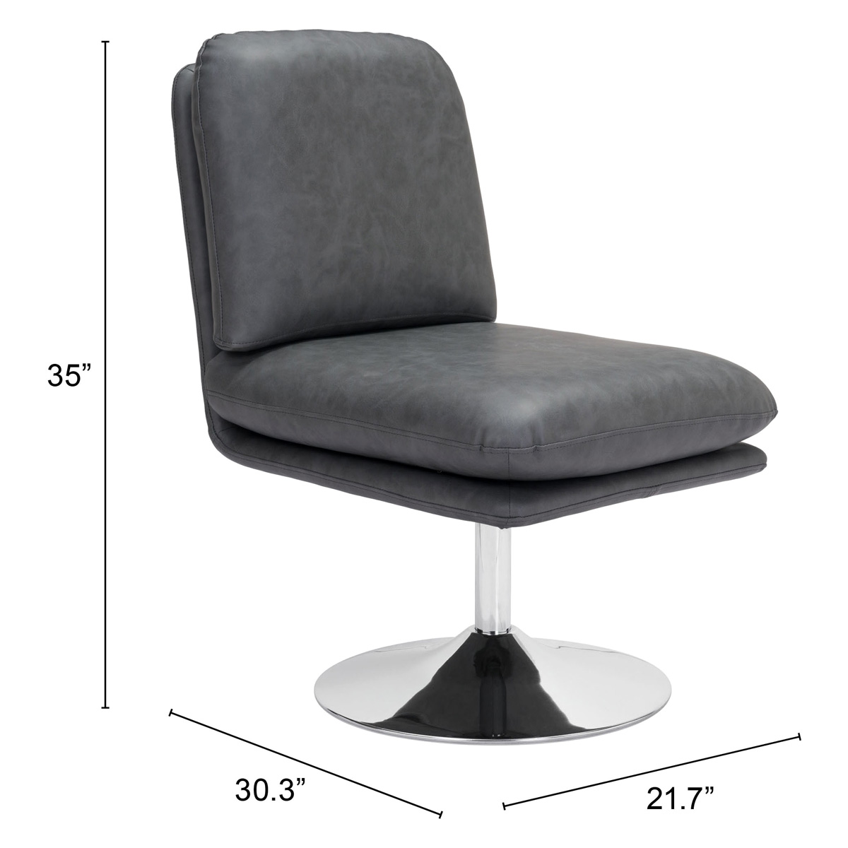 ZUO™ Rory Accent Chair - Gray/Silver