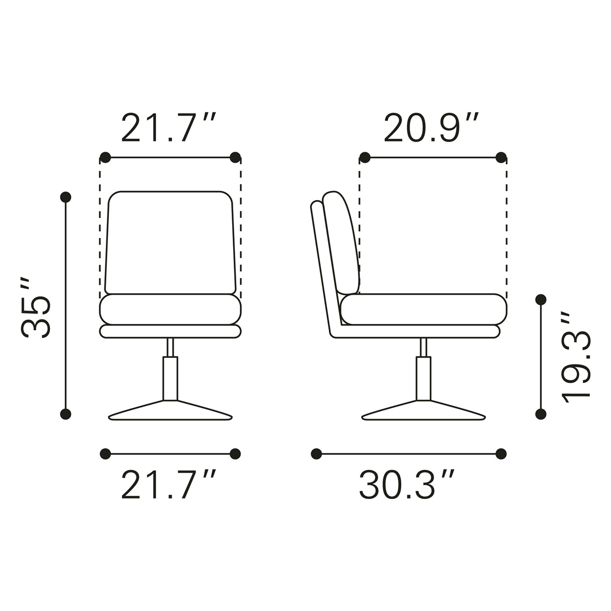 ZUO™ Rory Accent Chair - Gray/Silver