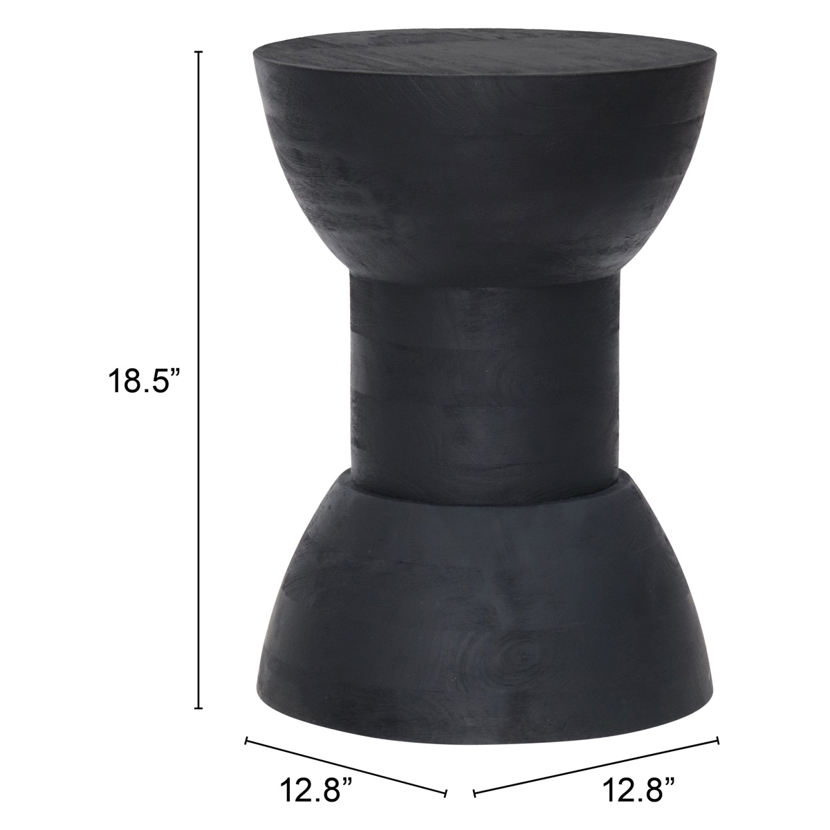 ZUO - Wisdom Table Stool in Matte Black