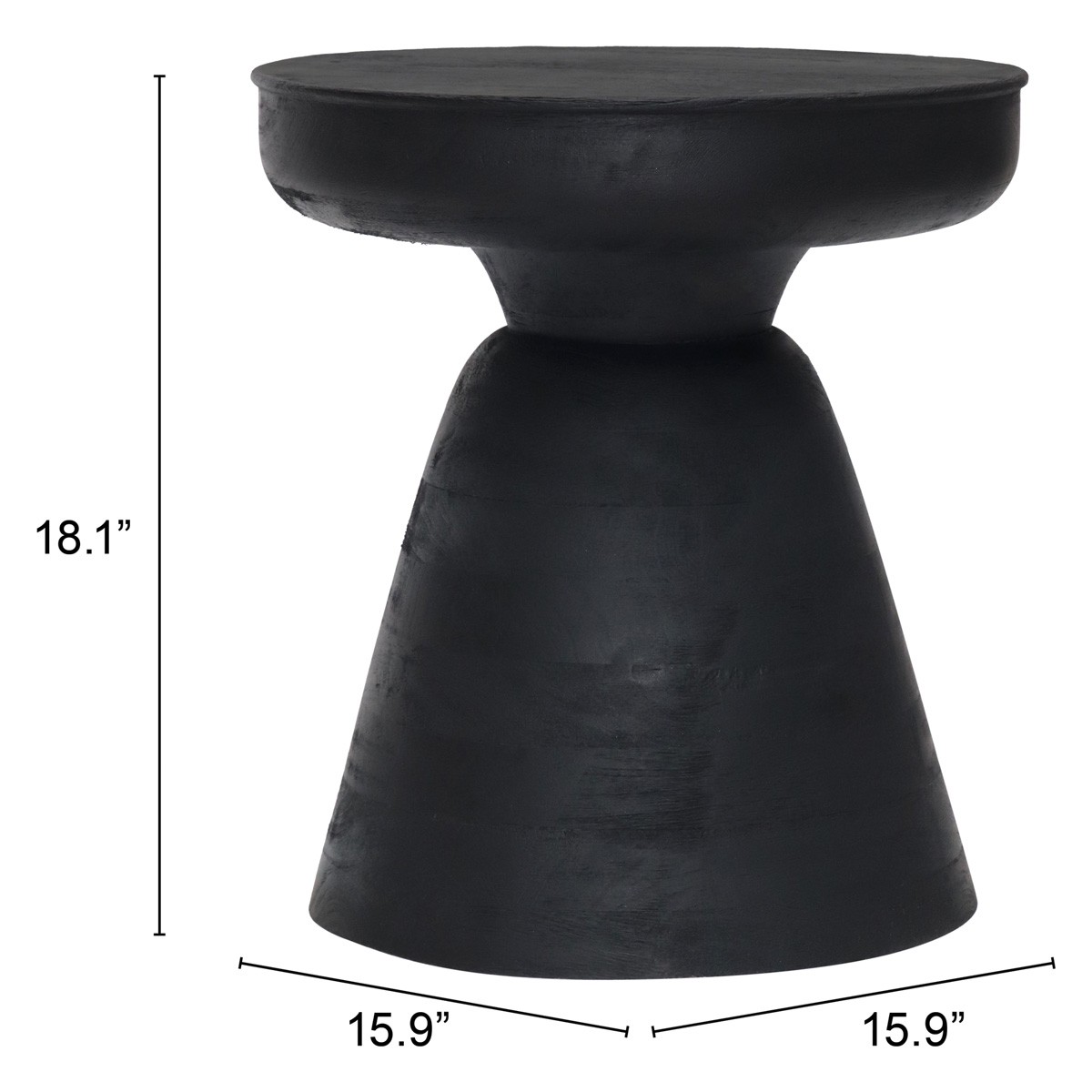 ZUO - Sage Table Stool in Matte Black