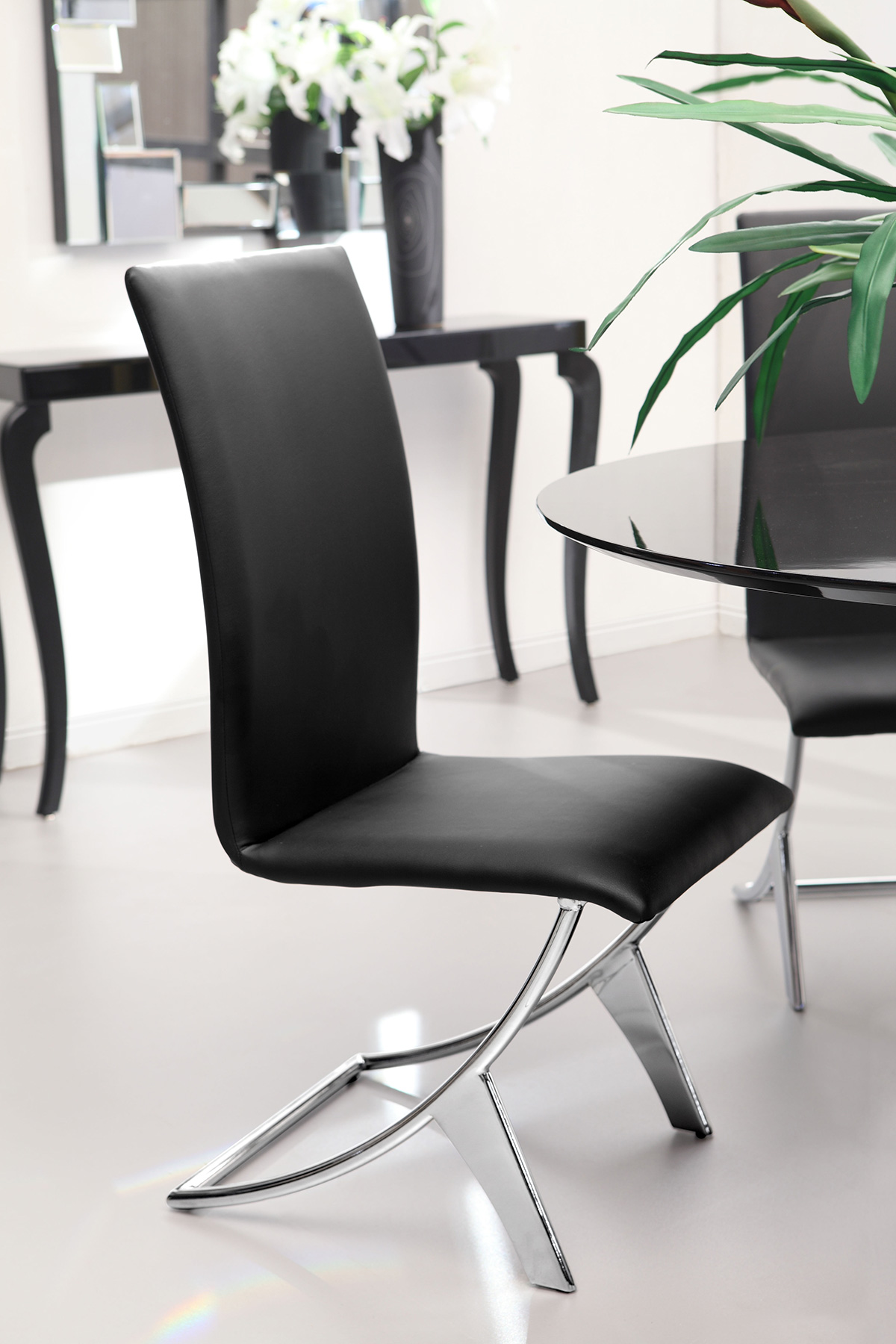 ZUO Delfin Dining Chair (Set Of 2) - Black/Silver