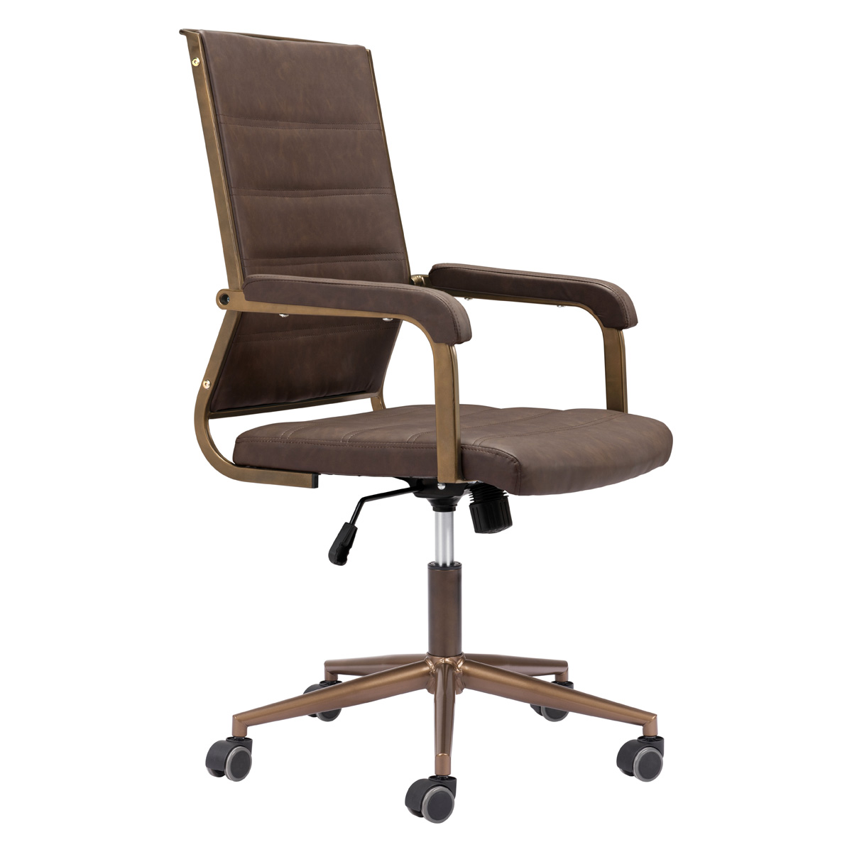 ZUO Auction Office Chair - Espresso/Bronze