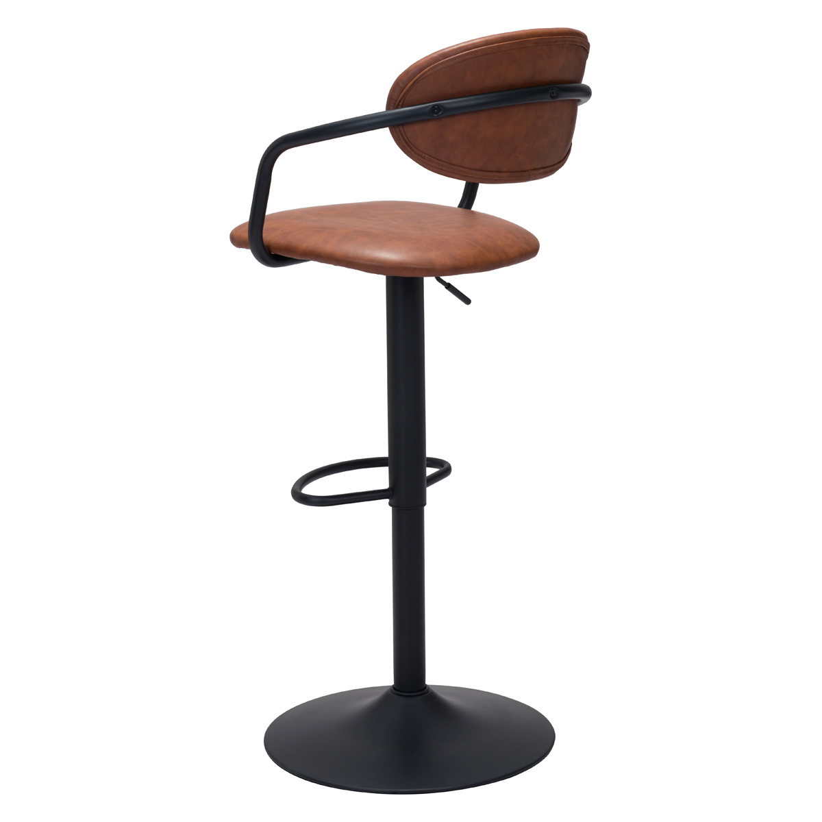 ZUO Kirby Bar Chair - Vintage Brown/Black