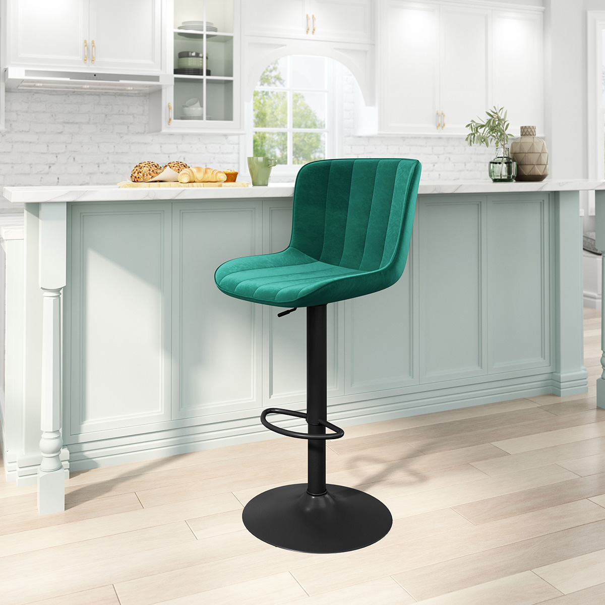 ZUO Tarley Bar Chair - Green/Black