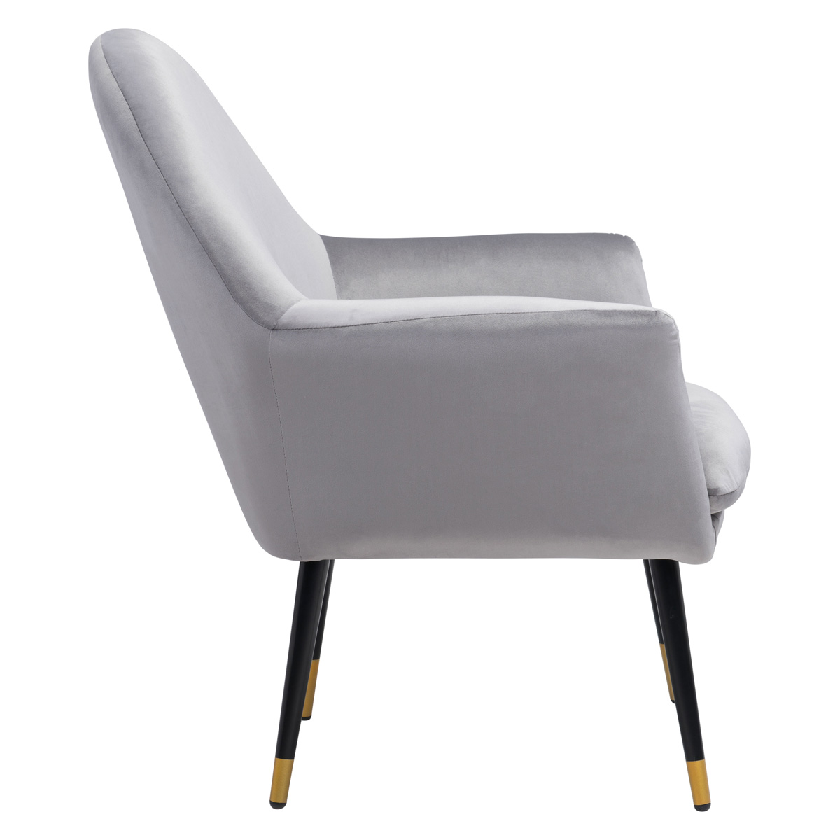 ZUO™ Alexandria Accent Chair - Gray/Blac/Gold