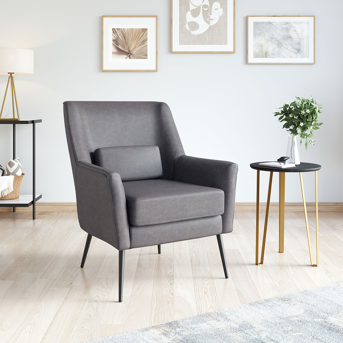 ZUO™ Ontario Accent Chair - Vintage Black