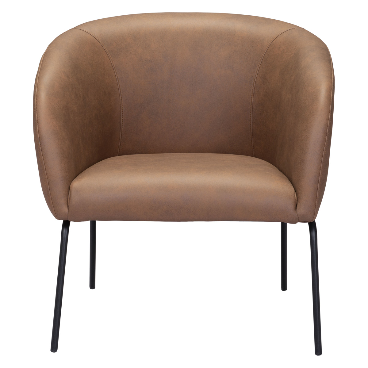 ZUO™ Quinten Accent Chair - Vintage Brown/Gold