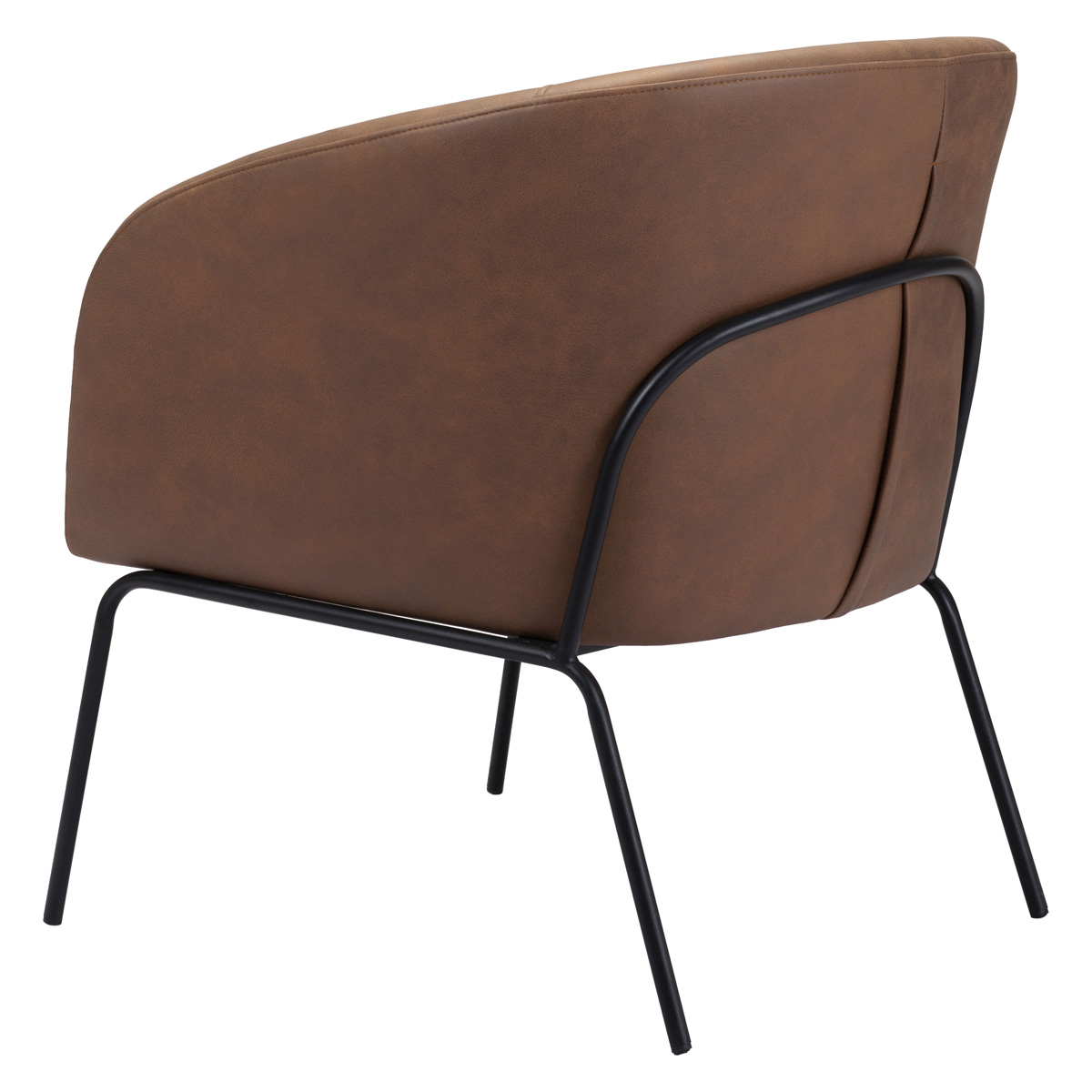 ZUO™ Quinten Accent Chair - Vintage Brown/Gold