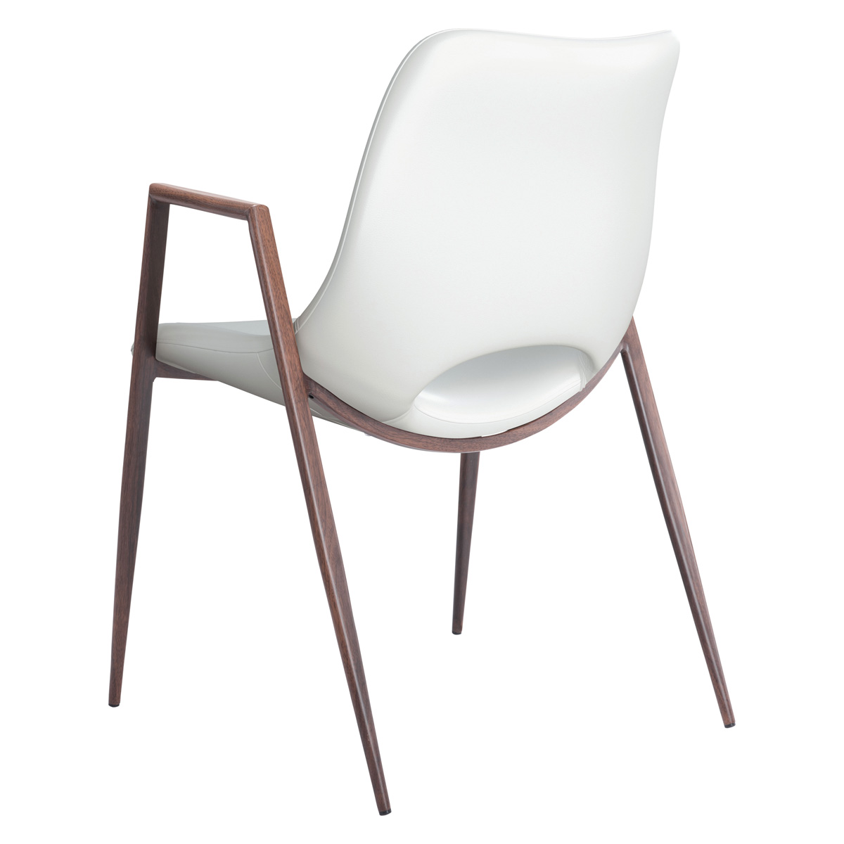 ZUO Desi Dining Chair (Set Of 2) - White/Dark Brown