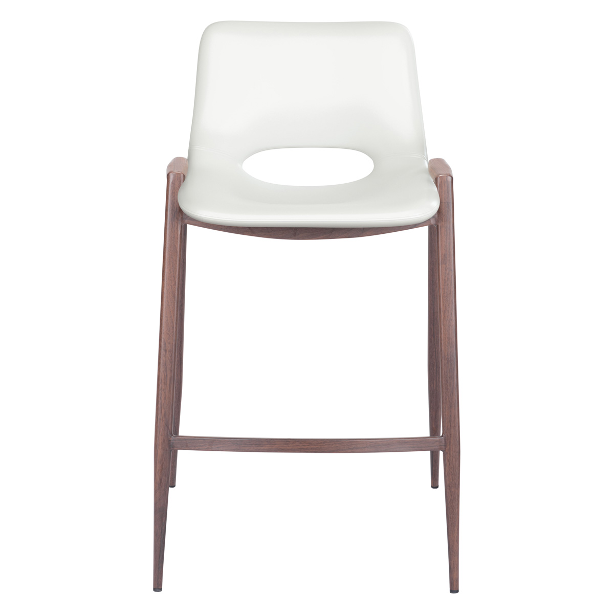 ZUO Desi Counter Chair (Set Of 2) - White/Dark Brown