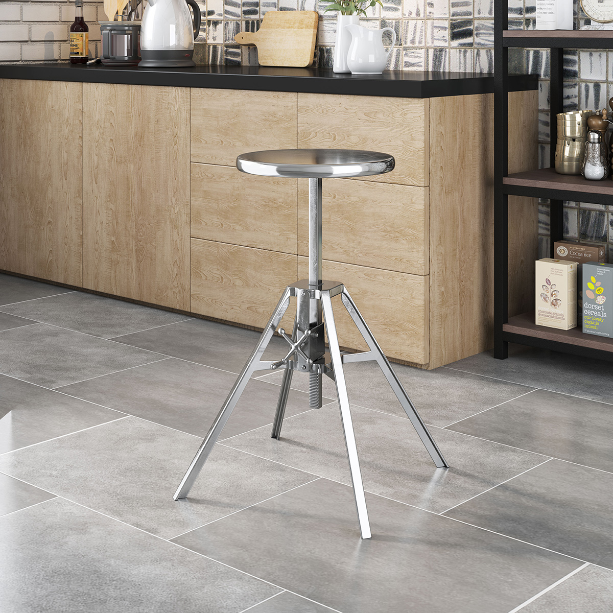 ZUO Mercy Stool - Silver