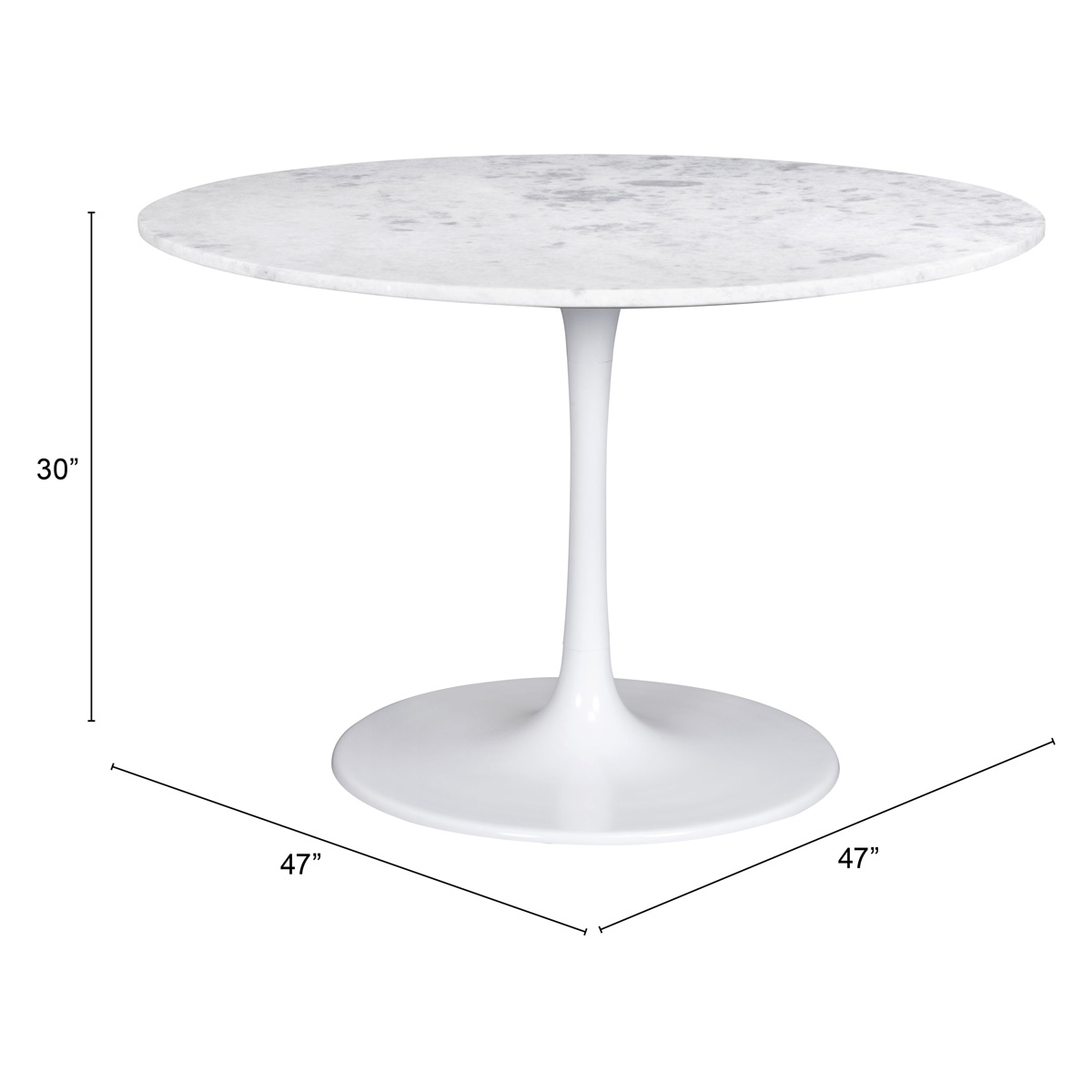 ZUO - Phoenix Dining Table in White