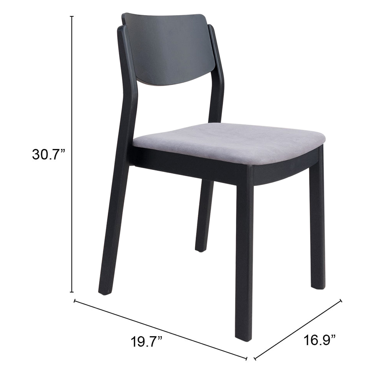 ZUO Desdamona Dining Chair - Gray/Black