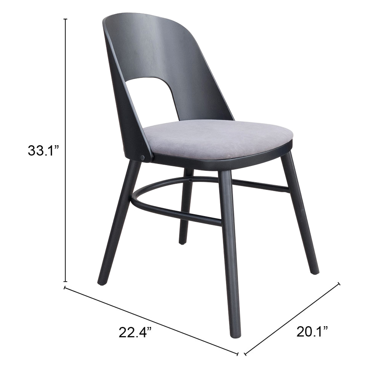 ZUO Iago Dining Chair - Gray/Black