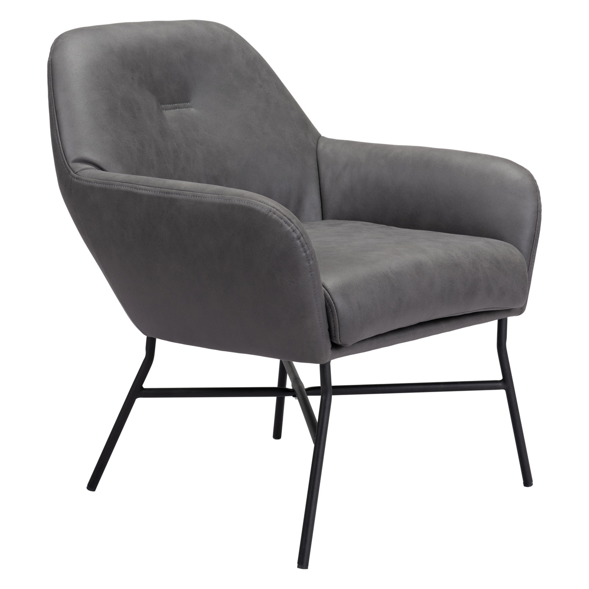 ZUO™ Hans Accent Chair - Vintage Gray/Matte Black