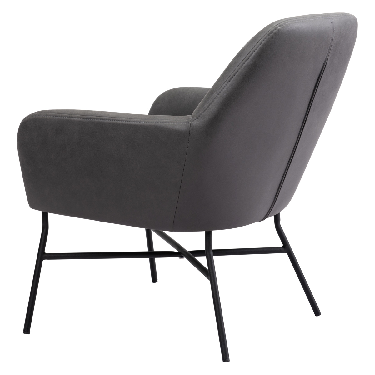 ZUO™ Hans Accent Chair - Vintage Gray/Matte Black