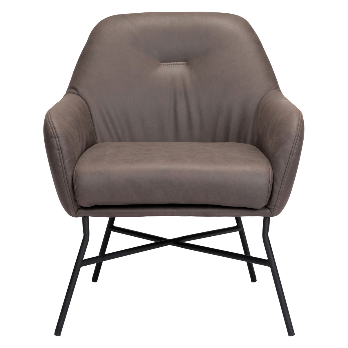 ZUO™ Hans Accent Chair - Vintage Brown/Matte Black