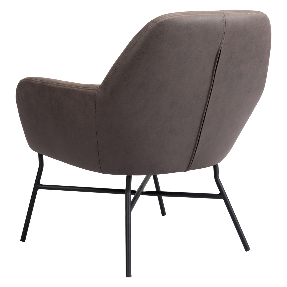 ZUO™ Hans Accent Chair - Vintage Brown/Matte Black