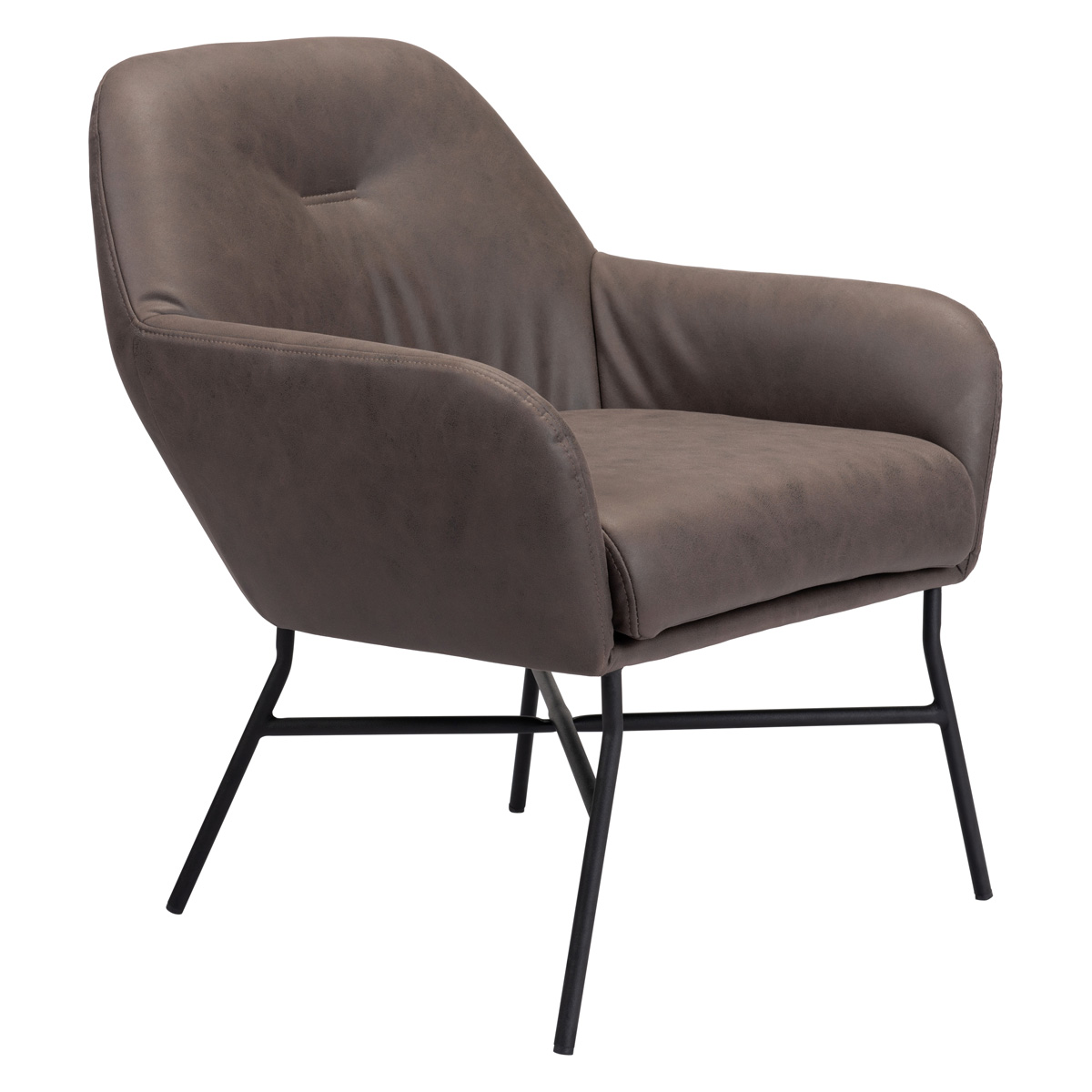 ZUO™ Hans Accent Chair - Vintage Brown/Matte Black