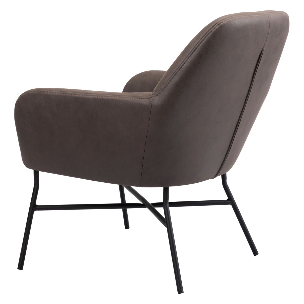 ZUO™ Hans Accent Chair - Vintage Brown/Matte Black