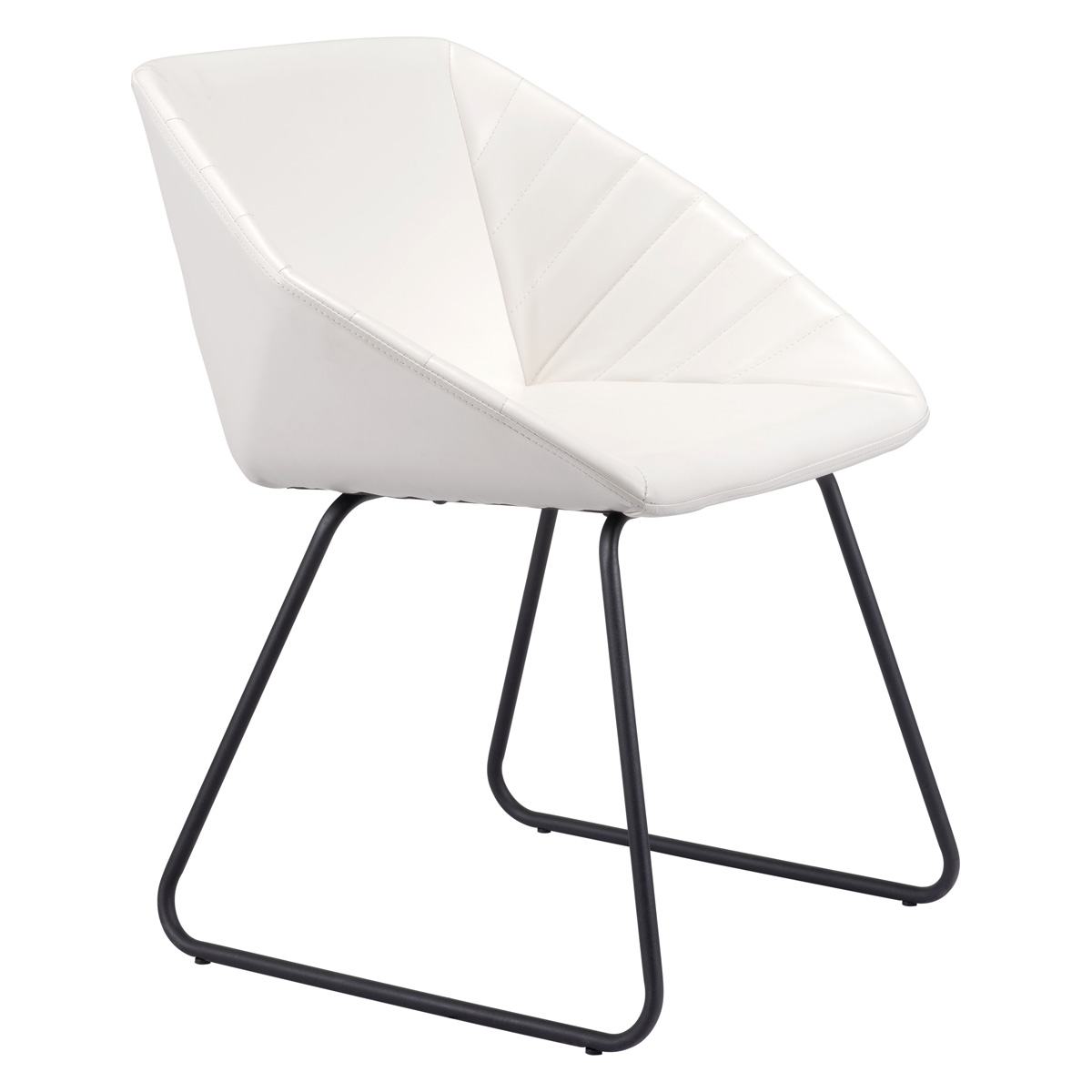 ZUO Miguel Dining Chair - White/Matte Black