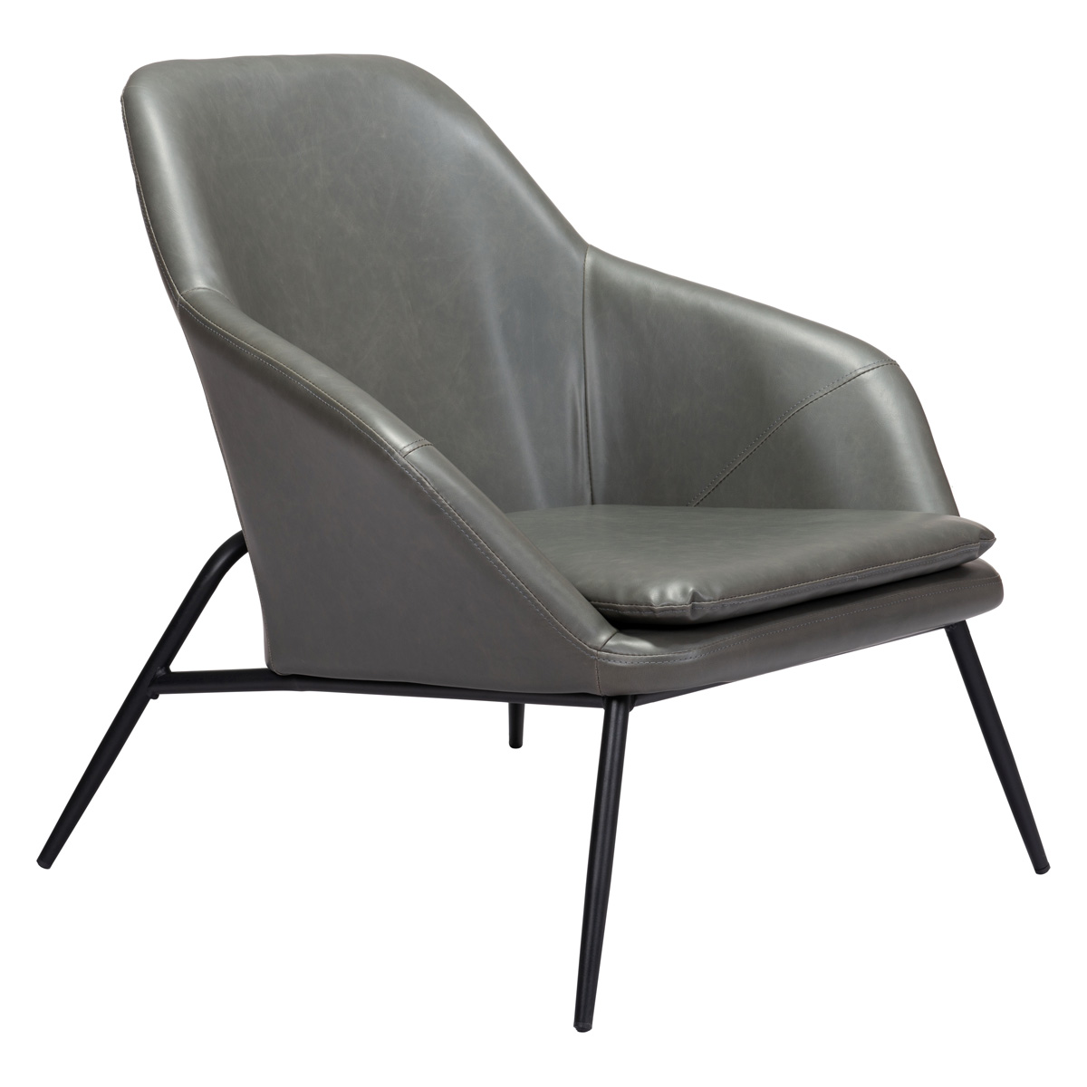 ZUO™ Manuel Accent Chair - Gray/Matte Black