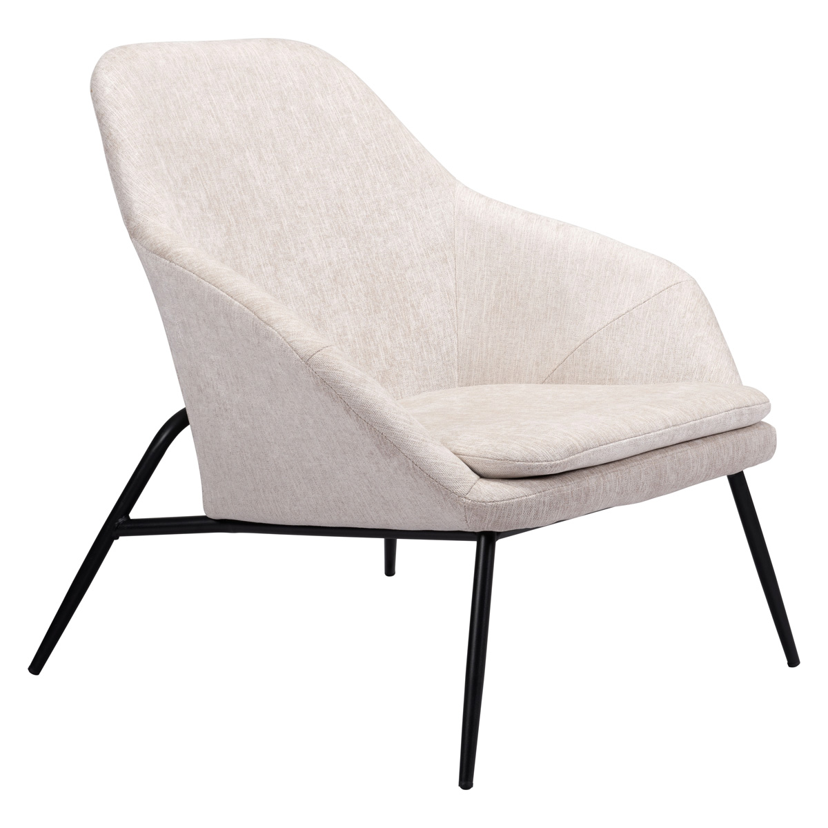 ZUO™ Manuel Accent Chair - Beige/Matte Black