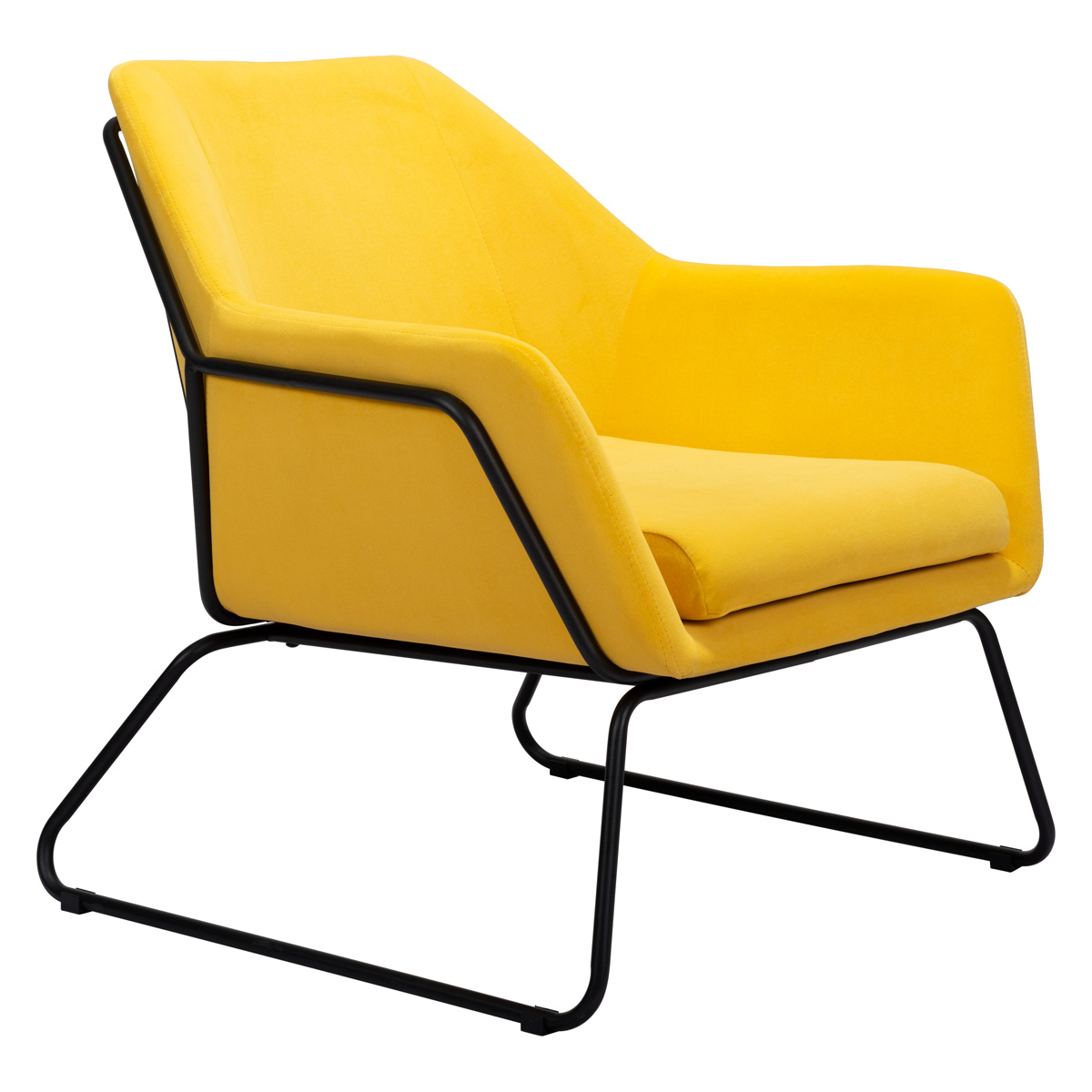 ZUO™ Jose Accent Chair - Yellow/Matte Black