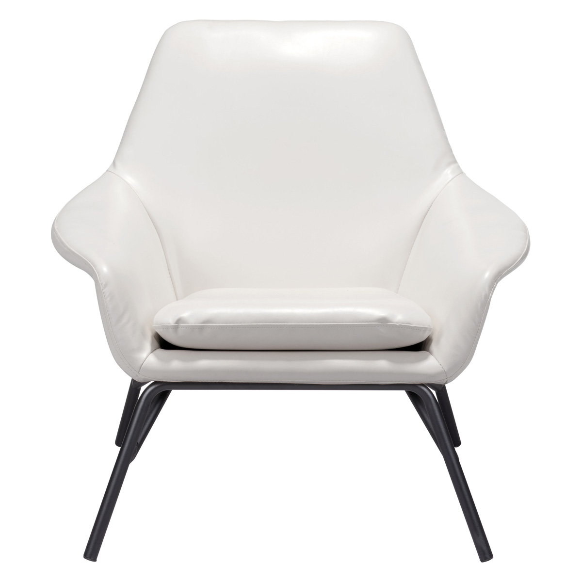 ZUO Javier Accent Chair - White/Matte Black