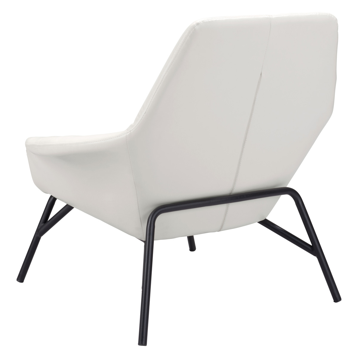 ZUO Javier Accent Chair - White/Matte Black