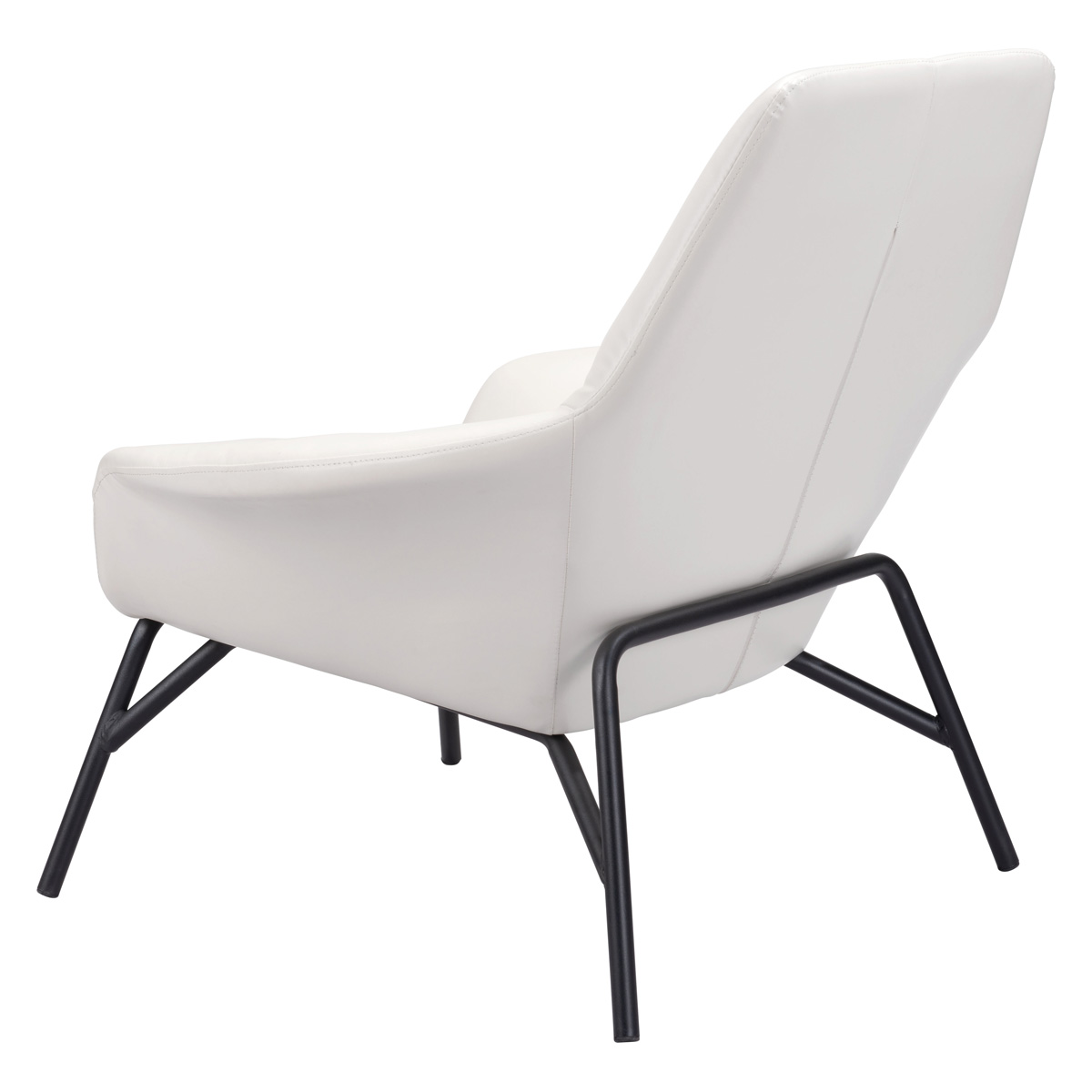 ZUO Javier Accent Chair - White/Matte Black