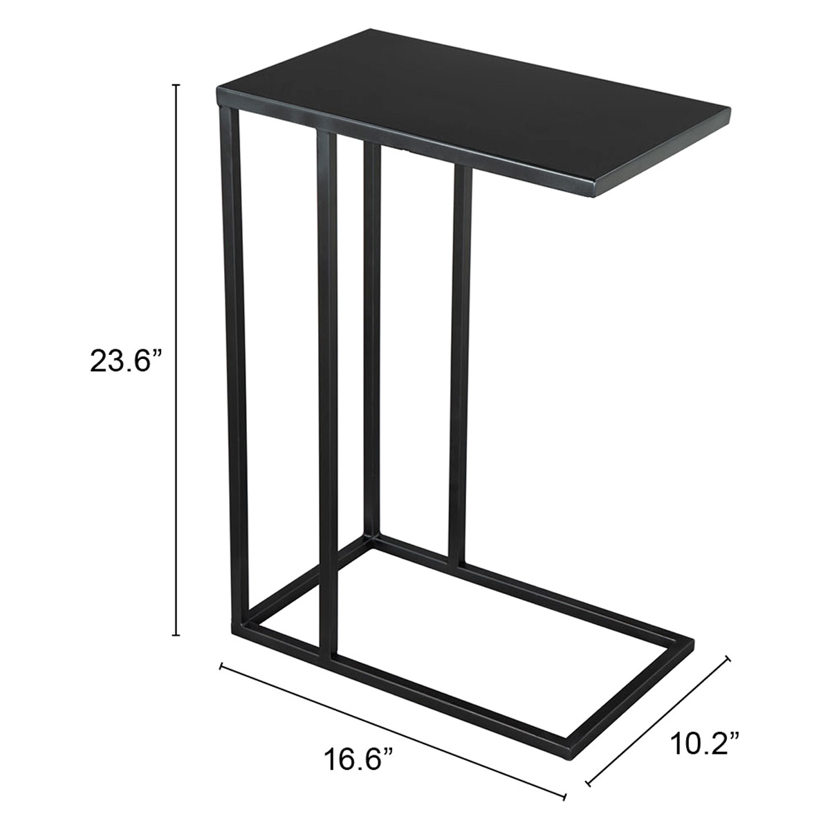 ZUO Atom Side Table - Black