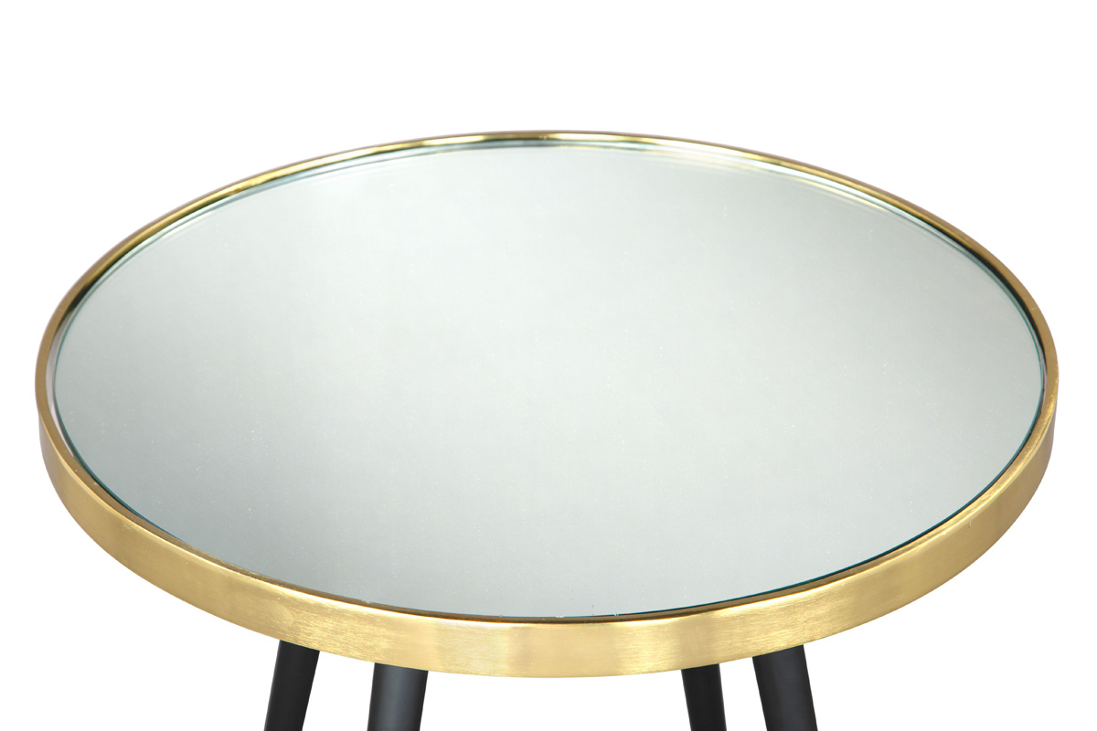 ZUO - Particle Side Table in Black/Gold/Black