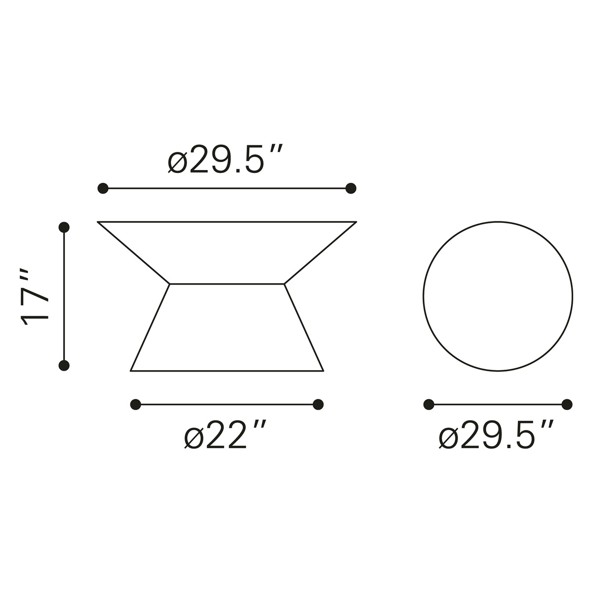 ZUO - Electron Coffee Table in Gold