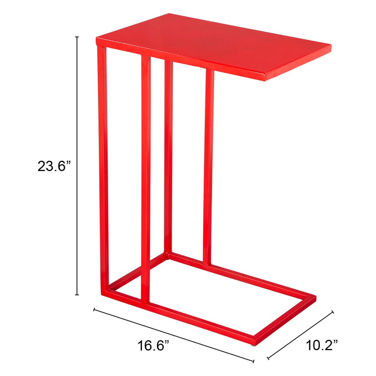 ZUO Atom Side Table - Red