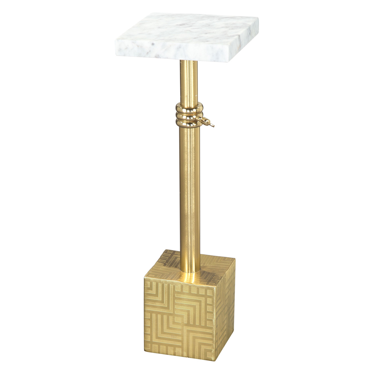 ZUO - Josef Side Table in White/Gold