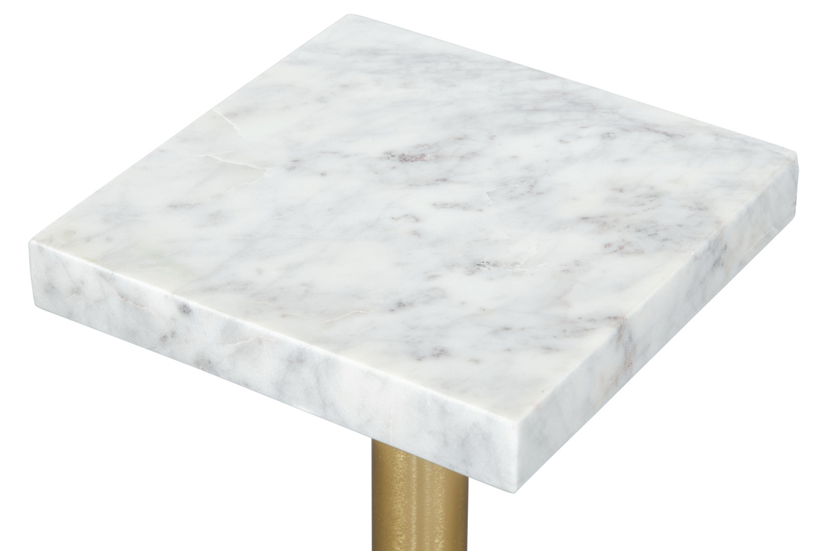 ZUO - Josef Side Table in White/Gold