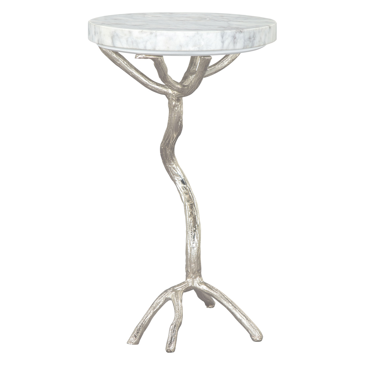 ZUO - Joel Side Table in White/Silver