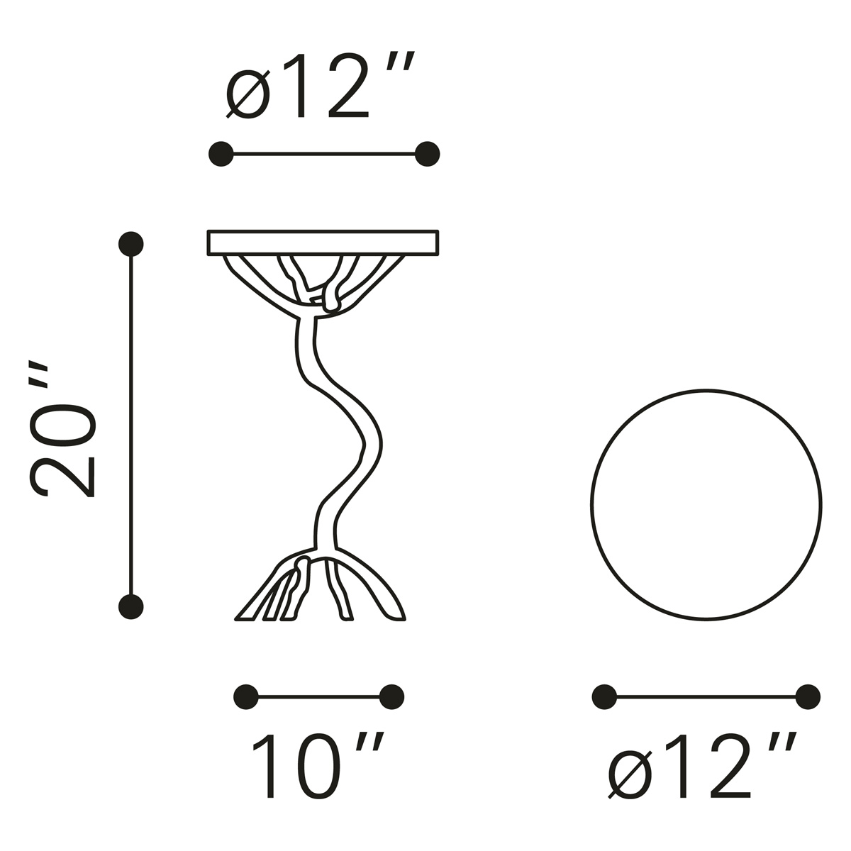 ZUO - Joel Side Table in White/Silver