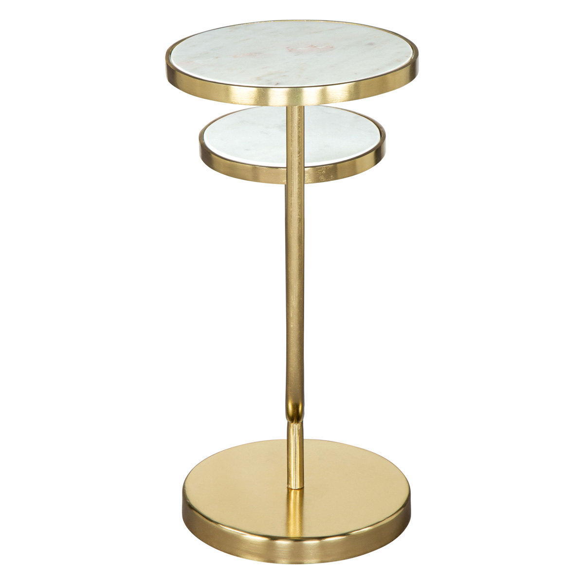 ZUO - Marc Side Table in White/Gold