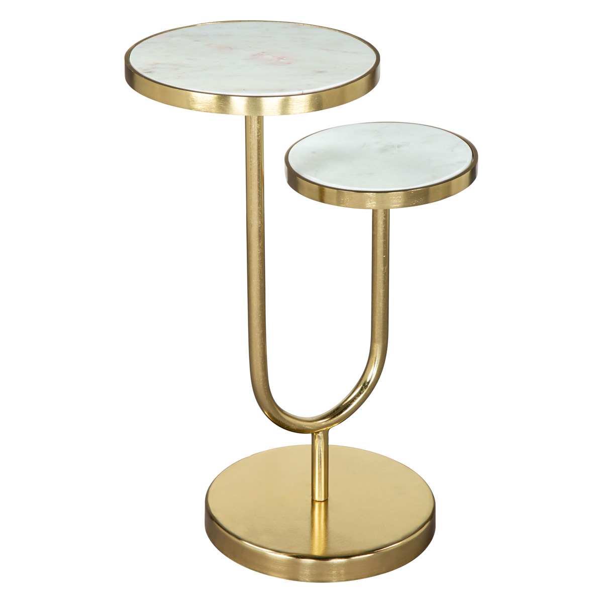 ZUO - Marc Side Table in White/Gold