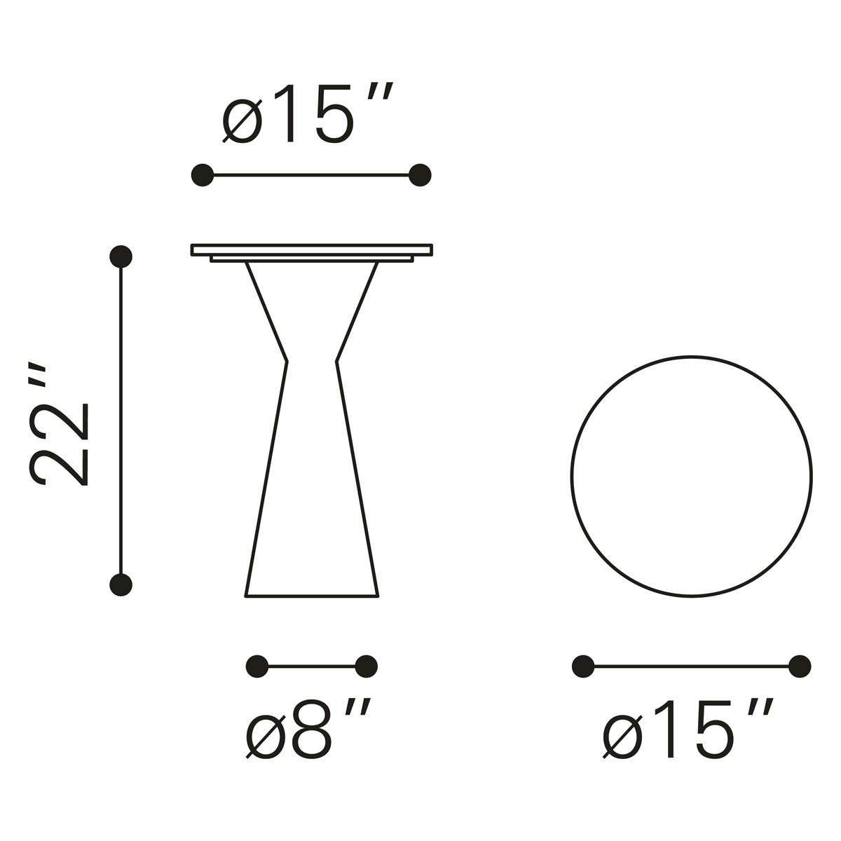 ZUO - Tim Side Table in White/Black