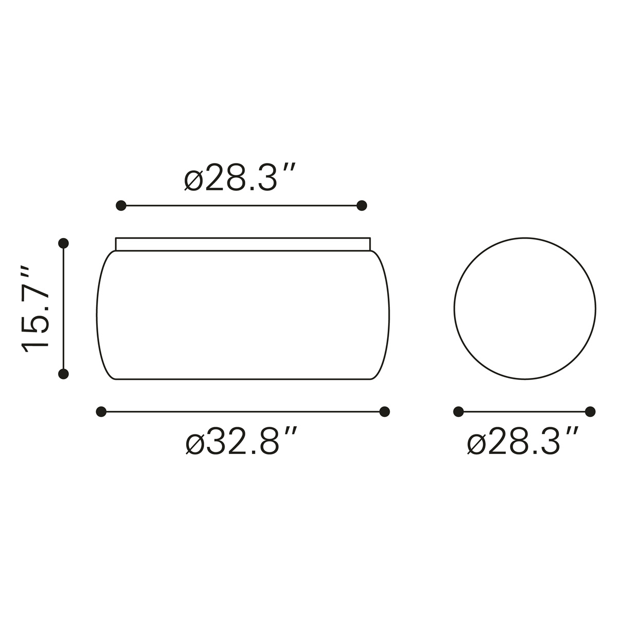 ZUO - Solo Coffee Table in Nickel