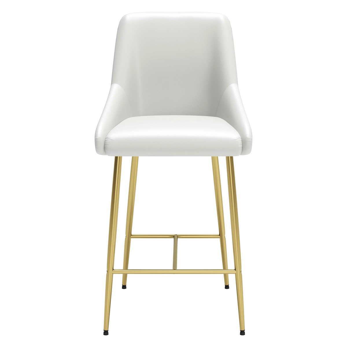 ZUO Madelaine Counter Chair - White/Gold