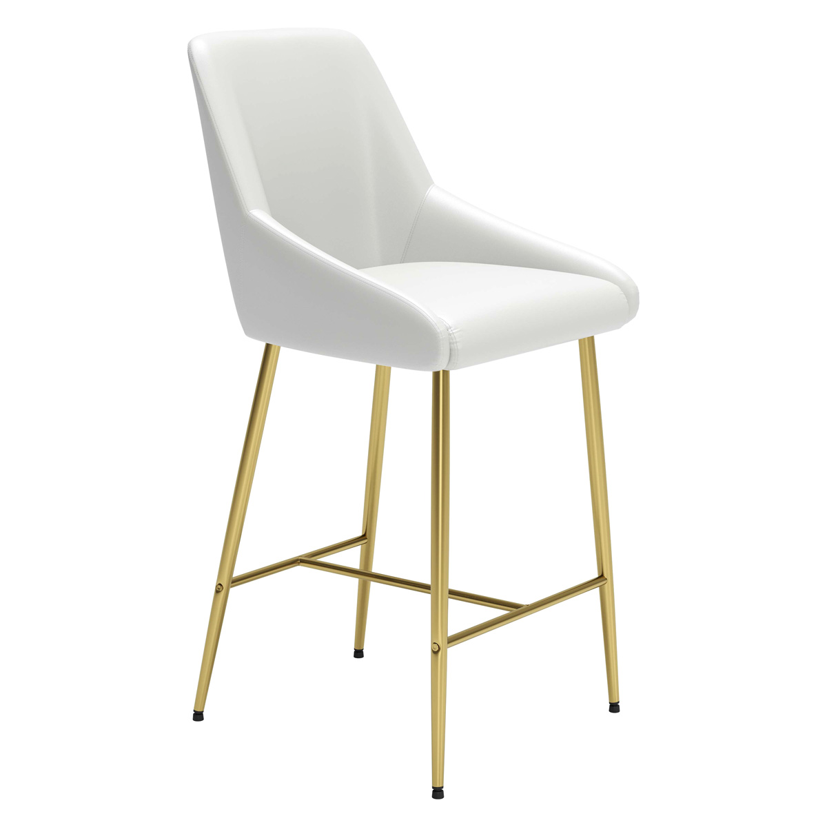 ZUO Madelaine Counter Chair - White/Gold