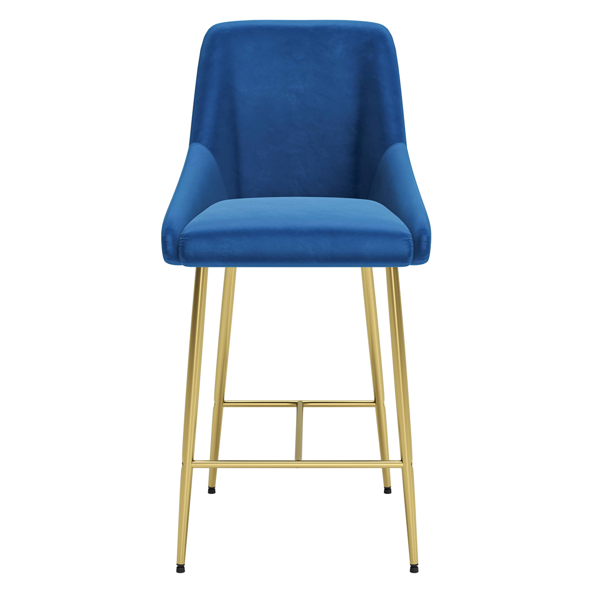 ZUO Madelaine Counter Chair - Navy/Gold