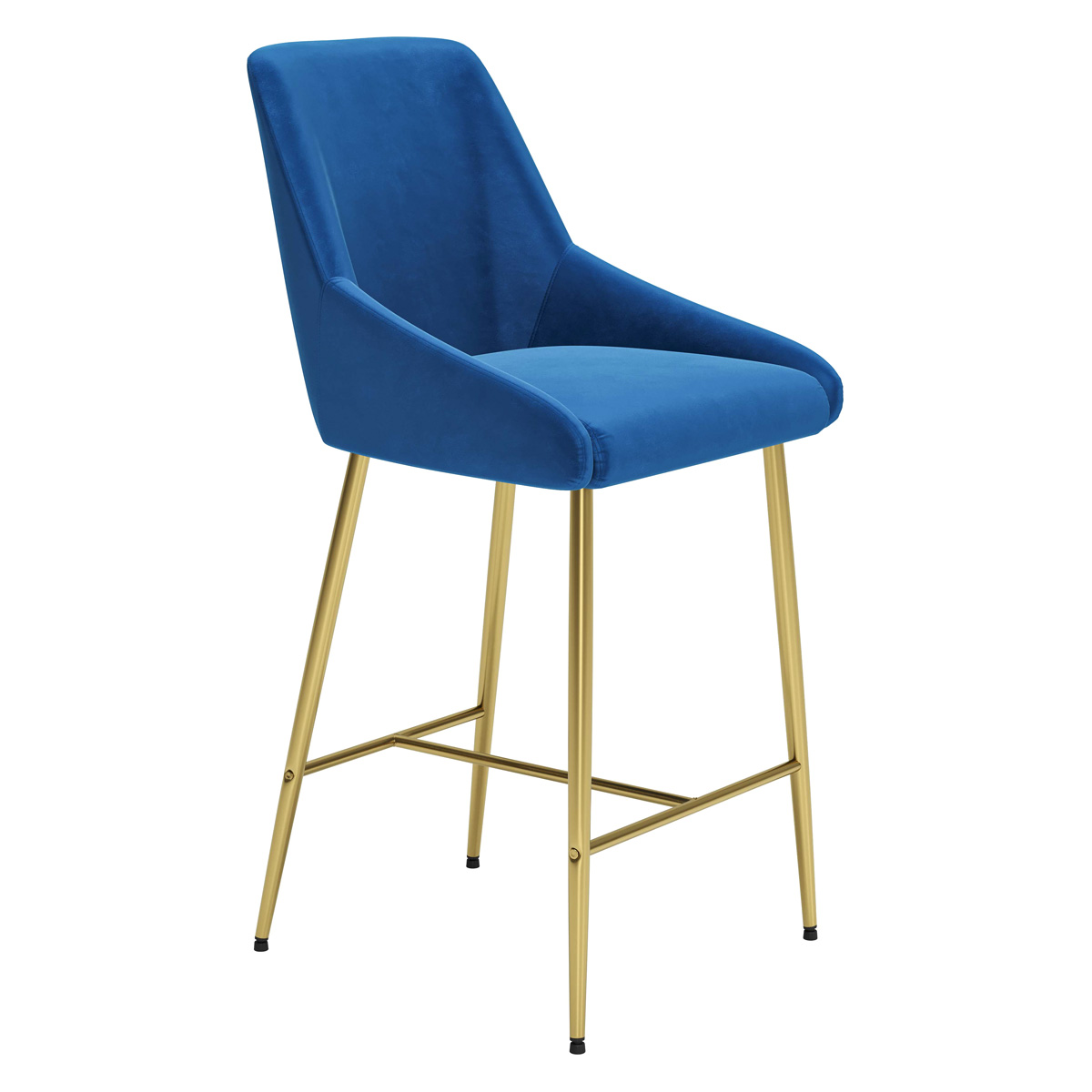 ZUO Madelaine Counter Chair - Navy/Gold